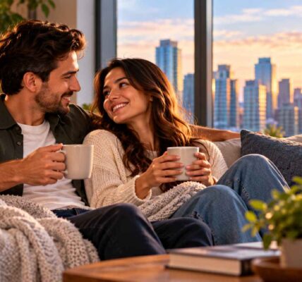 Cozy Sunset Evening Together