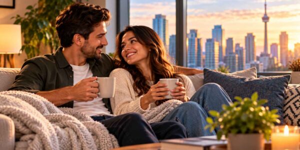 Cozy Sunset Evening Together